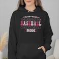 Retro Groovy Baseball Mom Proud Baseball Mom Wmen Hoodie