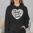 Retro My Heart Is On That Field Baseball Mom Mother's Day Wmen Hoodie Retro My Heart Is On That Field Baseball Mom Mother's Day Wmen Hoodie