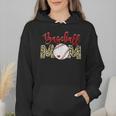 Sport Mom Leopard Mother's Day Baseball Mommy Mama Wmen Hoodie Sport Mom Leopard Mother's Day Baseball Mommy Mama Wmen Hoodie