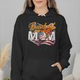 Vintage American Flag Baseball Mom Patriotic 4th July Wmen Hoodie