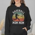 Vintage Baseball Mom Mom Baseball Lover Wmen Hoodie