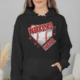 Warriors Home Plate Baseball Sports Baseball Mom Wmen Hoodie