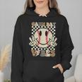 Women Kids Baseball Game Day Vibes Smile Baseball Mom Wmen Hoodie