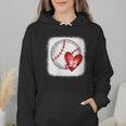 Womens Bleached Custom Baseball Mom Number 32 Heart For Mom Wmen Hoodie Womens Bleached Custom Baseball Mom Number 32 Heart For Mom Wmen Hoodie