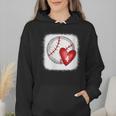Womens Bleached Custom Baseball Mom Number 4 Heart For Mom Wmen Hoodie Womens Bleached Custom Baseball Mom Number 4 Heart For Mom Wmen Hoodie