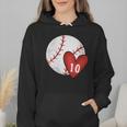 Womens Custom Baseball Mom Number 10 Heart For Mom Mommy Wmen Hoodie Womens Custom Baseball Mom Number 10 Heart For Mom Mommy Wmen Hoodie