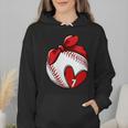 Womens Custom Baseball Mom Number 7 Heart For Mom Mommy Wmen Hoodie