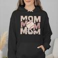 Women's Retro Baseball Mama Distressed Baseball Mom Life Wmen Hoodie Women's Retro Baseball Mama Distressed Baseball Mom Life Wmen Hoodie