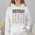 Baseball Mom Alphabet Wmen Hoodie Baseball Mom Alphabet Wmen Hoodie