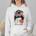 Baseball Mom Basketball Mom Of Both Messy Bun Mother's Day Wmen Hoodie Baseball Mom Basketball Mom Of Both Messy Bun Mother's Day Wmen Hoodie