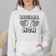 Baseball Mom Leopard Heart Game Day Wmen Hoodie