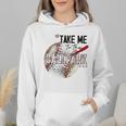 Baseball Moms Cute Take Me To The Ballpark Sports Athletic Wmen Hoodie
