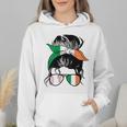 Ireland Baseball Mom Messy Bun Irish Baseball Girl Wmen Hoodie Ireland Baseball Mom Messy Bun Irish Baseball Girl Wmen Hoodie