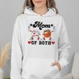 Mom Of Both Basketball Baseball Mom Wmen Hoodie
