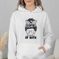 Mom Of Both Volleyball And Baseball Mom For Women Messy Bun Wmen Hoodie Mom Of Both Volleyball And Baseball Mom For Women Messy Bun Wmen Hoodie