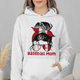 Peru Baseball Mom Messy Bun Wmen Hoodie