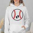 Pregnant Baseball Mom Pregnancy Announcement Baby Feet Belly Wmen Hoodie Pregnant Baseball Mom Pregnancy Announcement Baby Feet Belly Wmen Hoodie