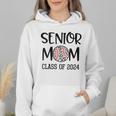Proud Senior Baseball Mom Senior 2024 Class Leopard Game Day Wmen Hoodie