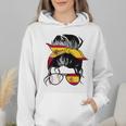 Spanish Baseball Mom Messy Bun Spain Baseball Girl Wmen Hoodie Spanish Baseball Mom Messy Bun Spain Baseball Girl Wmen Hoodie