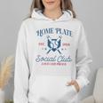 Spring 2024 Season Cute Baseball Mom Home Plate Social Club Wmen Hoodie Spring 2024 Season Cute Baseball Mom Home Plate Social Club Wmen Hoodie