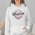 Vintage Baseball Mom Ballpark Momma Baseball Lover Wmen Hoodie