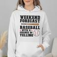Weekend Forecast Baseball Baseball Mom Wmen Hoodie