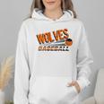 Wolves Baseball Team Baseball Mom Wolf Sports School Spirit Wmen Hoodie