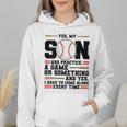 Yes Son Has Practice a Game Baseball Mom Wmen Hoodie
