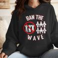 Baseball Ban The Wave Baseball Mom Player Coach Fan Wmen Hoodie