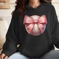 Baseball Mom Coquette Pink Bow Baseball Mom Wmen Hoodie Baseball Mom Coquette Pink Bow Baseball Mom Wmen Hoodie