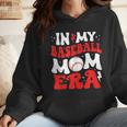 In My Baseball Mom Era Cute Groovy Baseball Wmen Hoodie