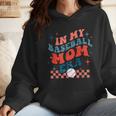 In My Baseball Mom Era Groovy Mom Baseball Mama Mother's Day Wmen Hoodie In My Baseball Mom Era Groovy Mom Baseball Mama Mother's Day Wmen Hoodie
