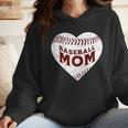 Baseball Mom Heart Love Mother's Day Game Day Support Wmen Hoodie