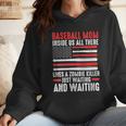 Baseball Mom Inside Us All There Lives a Zombie Sport Wmen Hoodie
