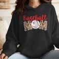 Baseball Mom Leopard Print Cute Mother's Day Sport Lover Wmen Hoodie
