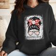 Baseball Mom Messy Bun Hair Player Mom Wmen Hoodie Baseball Mom Messy Bun Hair Player Mom Wmen Hoodie
