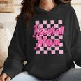 Baseball Mom And Pink Grid Sports Mother Mama Player Wmen Hoodie Baseball Mom And Pink Grid Sports Mother Mama Player Wmen Hoodie