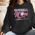 Baseball Mom Pink Ribbon Breast Cancer Awareness Fighters Wmen Hoodie