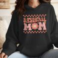 Baseball Mom Baseball Player Mama Women Groovy Wmen Hoodie