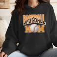 Baseball Mom Sports Orange Wmen Hoodie
