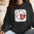Bleached Custom Baseball Mom Number 6 Heart For Mom Wmen Hoodie Bleached Custom Baseball Mom Number 6 Heart For Mom Wmen Hoodie