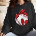 Custom Baseball Mom Number 12 Heart For Mom Mommy Wmen Hoodie Custom Baseball Mom Number 12 Heart For Mom Mommy Wmen Hoodie