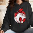 Custom Baseball Mom Number 25 Heart For Mom Mommy Wmen Hoodie Custom Baseball Mom Number 25 Heart For Mom Mommy Wmen Hoodie