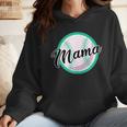 Cute Mama Script Font On Baseball Mom Wmen Hoodie