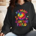 My Heart Is On That Field Cute Baseball Mom Women Wmen Hoodie