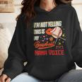 I'm Not Yelling This Is My Baseball Nana Voice Baseball Mom Wmen Hoodie