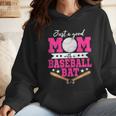 Just A Good Mom With A Baseball Bat Baseball Mom Wmen Hoodie