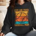 Loud And Proud Baseball Mom Vibrant Colorful Stripe Wmen Hoodie Loud And Proud Baseball Mom Vibrant Colorful Stripe Wmen Hoodie