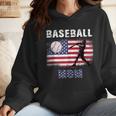 Proud Baseball MOM USA American Flag Family Game Day Wmen Hoodie Proud Baseball MOM USA American Flag Family Game Day Wmen Hoodie
