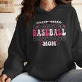 Retro Groovy Baseball Mom Proud Baseball Mom Wmen Hoodie